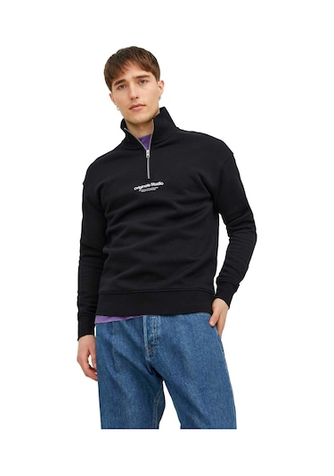 Jack & Jones Jorvesterbro Erkek Sweat Siyah