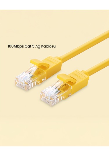 Ugreen Cat5e Ethernet Kablosu, 3 Metre, Sarı, 11232