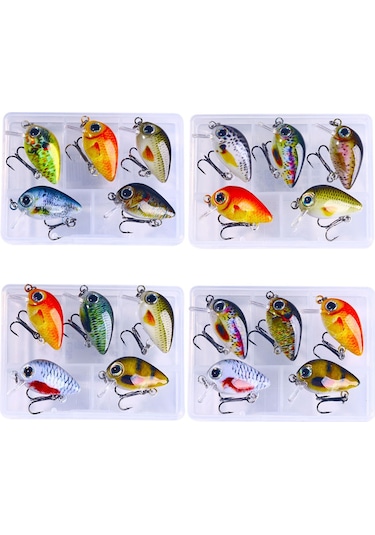 Teltree 1.5g Gerçekçi Tasarım Mini Yem Kutusu, Dayanıklı Malzeme İle Yapılmış, Tüm Av Ortamları İçin Uygun Liyak Av Yemi Seti Set 2