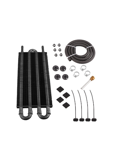 Youtek Otomatik Klima Borulu Kondensör - 4 Satır Siyah, Isı Dağıtımı İyileştirici, Araba Modifikasyon Aksesuarı, Alüminyum Konstruksiyon