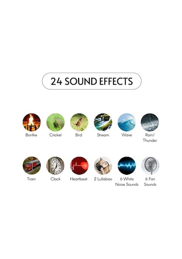 Novahub Bebekler İçin Taşınabilir Beyaz Gürültü Makinesi - 24 Doğal Ses, Zamanlayıcı Ve Işıklı Beyaz Beyaz