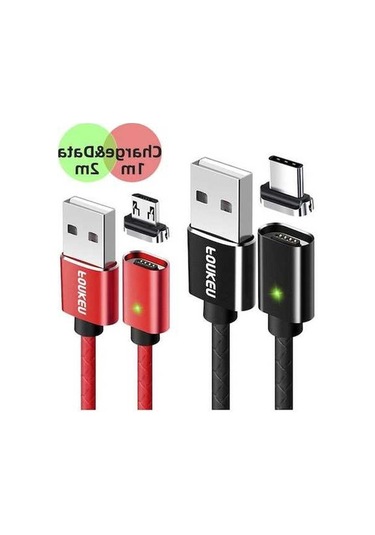 Prestigegoods Manyetik Mikro Usb Kablosu Mıknatıs Usb Tip C Telefon Şarj 3a Hızlı Şarj Android Veri Kablosu