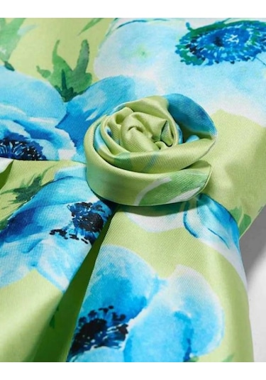 Mayoral Abel&lula 5069 Kız Çocuk Yeşil Elbise Yeşil