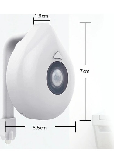 Ximistore9 Gece Sensörlü Tuvalet Lambası - 8 Renkli Su Geçirmez Banyo Aydınlatma Cihazı - Kolay Kurulum Diğer