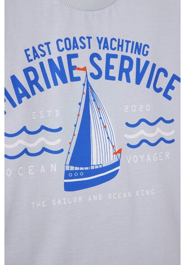 DeFacto Erkek Bebek 2'li Takım Baskılı Kısa Kollu Tişört Beli Lastikli Şort E1345A525SMBE343