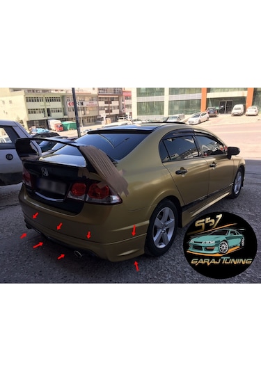Honda Civic Fd6 Rr Arka Tampon Eki Fiberglass Boyasız