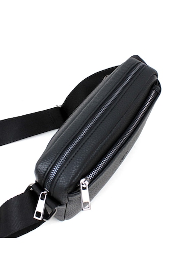 Unisex Siyah Orta Boy Askılı Postacı Omuz Çantası Siyah