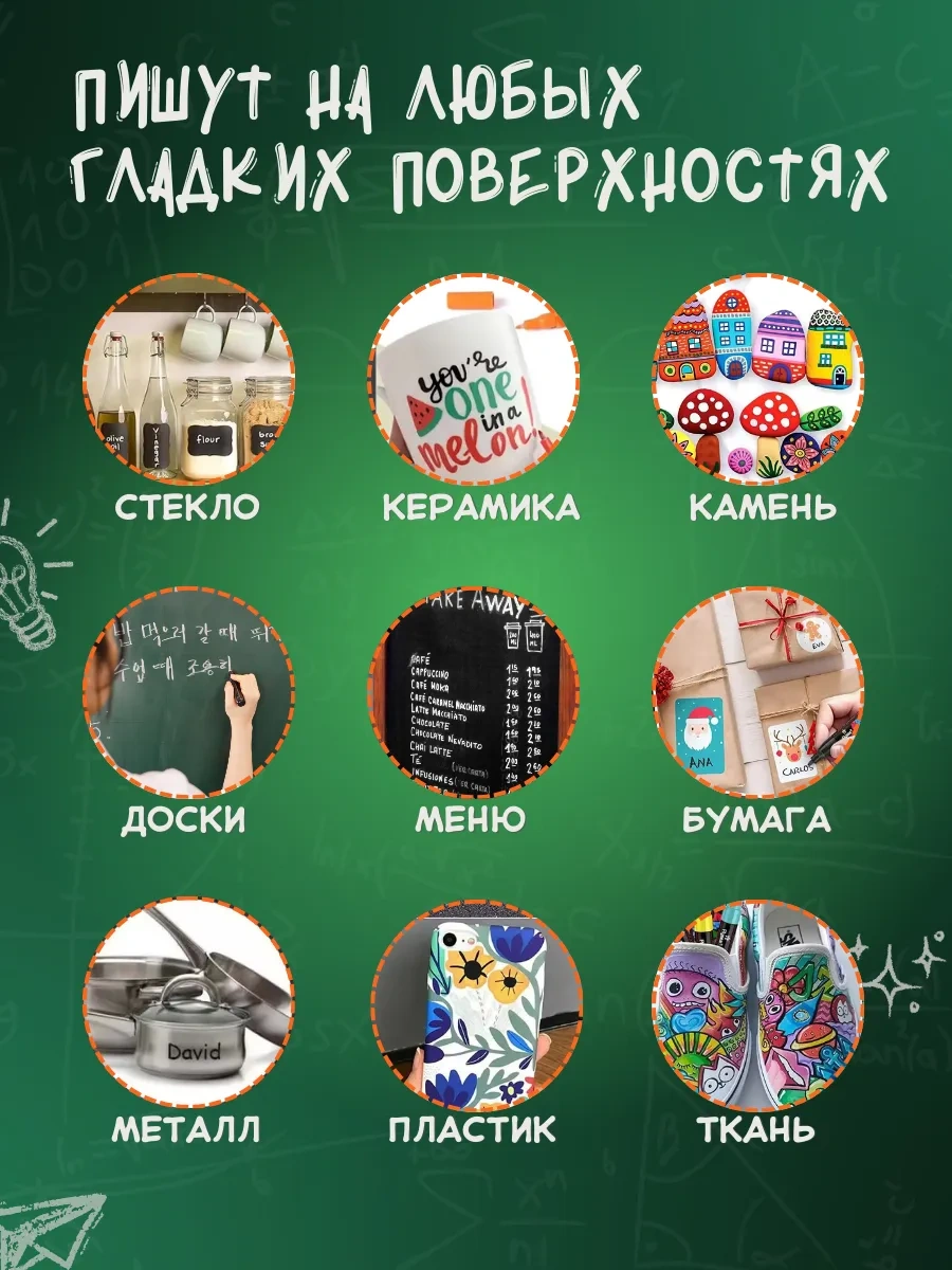 Psmtorg 3'lü Silinebilir Tebeşir Kalemleri Tahta Ve Fiyat Etiketleri İçin 325038885 Beyaz