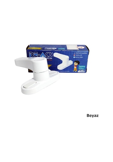 Pvc Pencere Çocuk Emniyet Güvenlik Kilidi Metal Çekmeli Beyaz