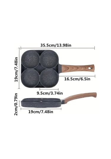 Yumurta Kızartma Tavası Yapışmaz Gözleme Tavaları 4 Bardak