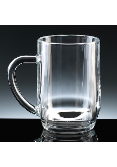 Haworth 590 Ml Temperli Kulplu Kupa Bardak Şeffaf Şeffaf