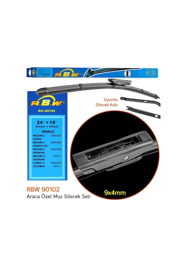 Rbw 90102 Renault Megane 4 Sedan/Hb 2015- Ön Silecek Takımı