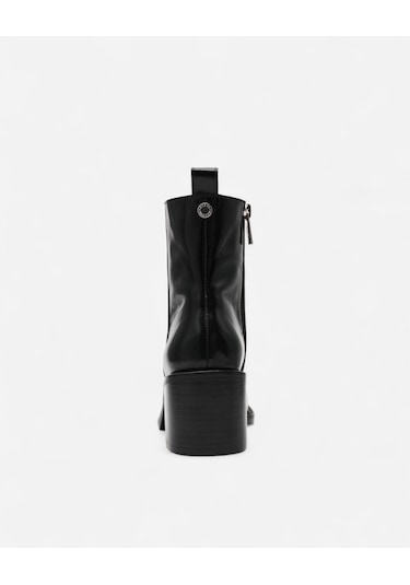 Steve Madden Slender Black Leat Kadın Siyah Topuklu Bot Slender Steve Madden Slender Black Leat Kadın Siyah Topuklu Bot Slender