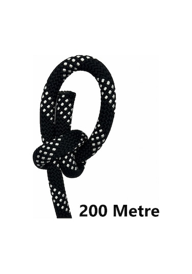 Orca 11 Mm 200 Metre Polyamid Statik Halat Tip A Kurtarma Dağcı İpi Siyah