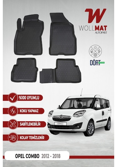 Opel Combo Paspas 2012 2018 Arası 3d Havuzlu Paspas Seti