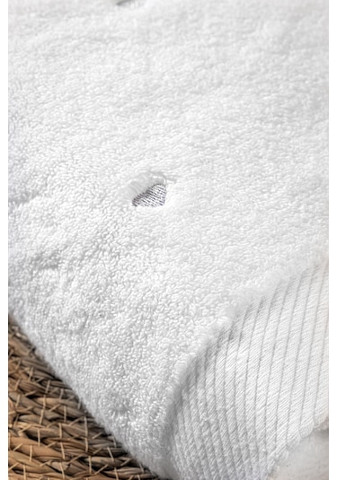 Varol Love Serisi Nakışlı Micro Cotton Banyo Havlu Seti Gri-standart gri