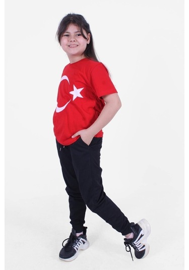 Fyk Kids Atatürk İmza-bayrak Baskılı Takım Kırmızı - Bayrak Kırmızı