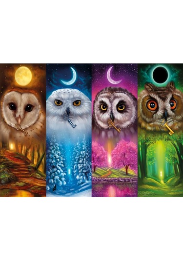 Nova Puzzle Dört Mevsim Baykuşlar - 1000 Parça Puzzle