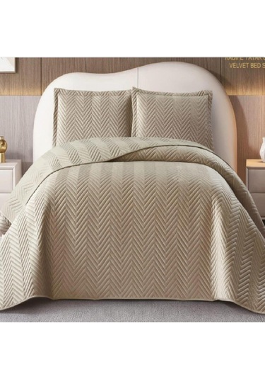 Nubuk Yatak Örtüsü Tek Kişilik Malta Taş Diğer