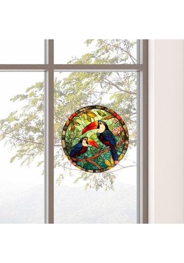 Pazly Yenilik Suntek Sinek Magideal Kuşu Ev Çıkartması Çıkarılabilir Cam Ms Ahşap