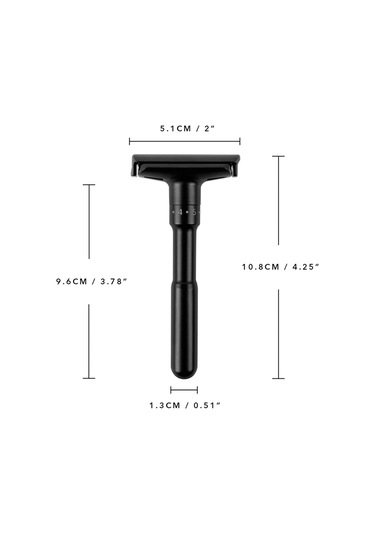 Valkyrie Metal Ayarlanabilir Manuel Geleneksel Tıraş Bıçağı Siyah + Jilet 5'li