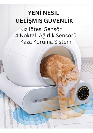 Aıcat Akıllı Kedi Tuvaleti Kum Kabı