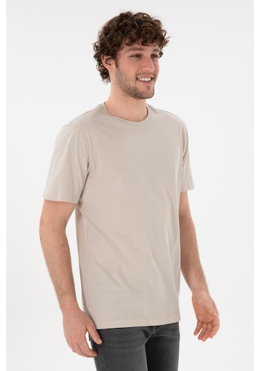 U.S. Polo Assn. Erkek Regular Fit Bisiklet Yaka Taş Basic Tişört 50305985-VR049 U.S. Polo Assn. Erkek Regular Fit Bisiklet Yaka Taş Basic Tişört 50305985-VR049