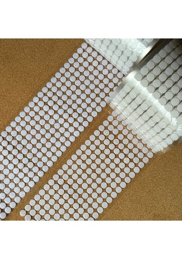 108 Adet 1 Cm Cırt Bant Yuvarlak Para Para, Arkası Yapışkanlı Beyaz