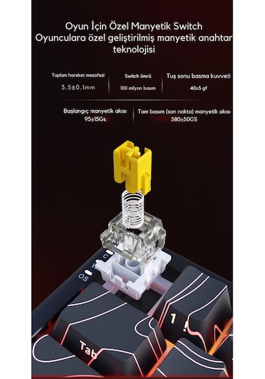 Ak680 Max Rapid Trigger Manyetik Switch Mekanik Kablolu Klavye Rgb 0.125 Ms Ultra Düşük Gecikme