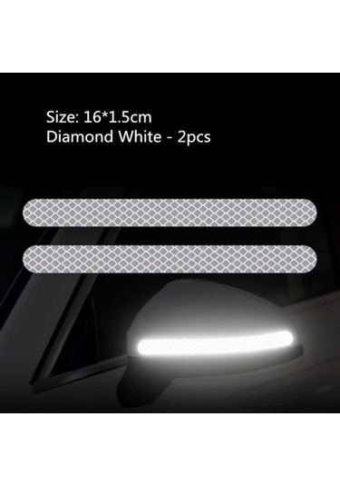 Sarı 2 Adet Araba Reflektör Yansıtıcı Etiket Dikiz Aynası Araç Kamyon Şerit Bant