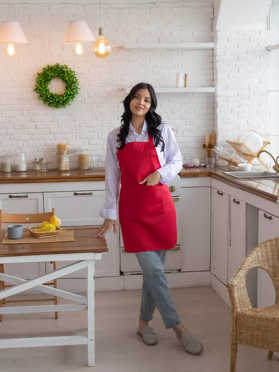 Valiver Cepli Mutfak Önlüğü Kuaför İçin İş Önlüğü 11617146 Kırmızı