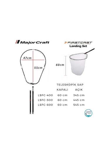 Major Craft Firstcast Lsfc-600 Teleskopik Katlanır Kepçe 6.00mt