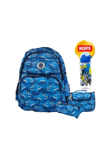 Kids Okul Çantası , Beslenme Çantası , Kalemlik - Anahtarlık Ve Suluk&matara Turuncu Turuncu