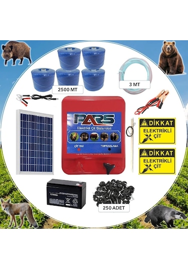Pars Elektrikli Çit Ayı-domuz Kovucu Maxi Set 2500