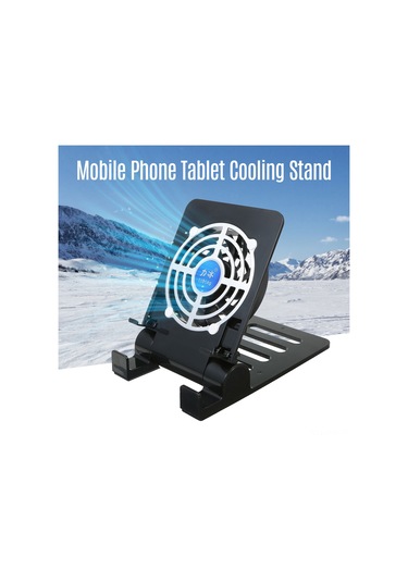 Moveevo Beyaz Cep Telefonu Ve Tablet Soğutucu Ayak, Ayarlanabilir Fanlı Stant, Düşük Gürültü, Geniş Uyumluluk