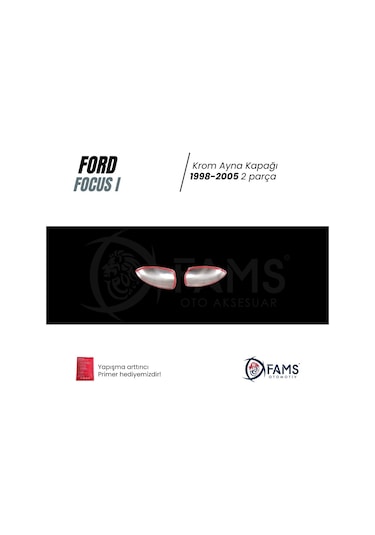 Ford Focus 1 Krom Ayna Kapağı 2 Prç. 1998-2005 P. Çelik