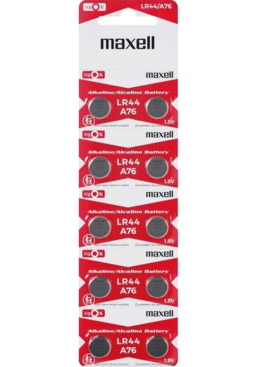 Maxell Lr44 Ag13 Sr44 A76 1.5v Lin Saat Pili 10 Adet