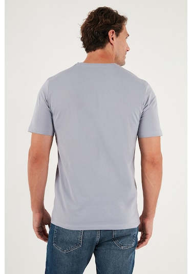 Buratti Pamuklu Regular Fit Bisiklet Yaka Erkek T Shirt 59020204 Gri