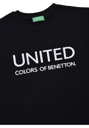United Colors Of Benetton Erkek Çocuk Sweat Bntb21877 Siyah Siyah