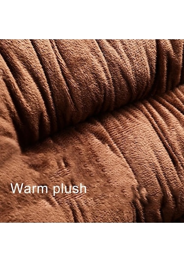 Novahub Araba Kalın Peluş Koltuk Minderi Isıtıcı Kapak Kış Koltuk Paspası Kahve, Termostatlı Ön Tek Kişilik Koltuk