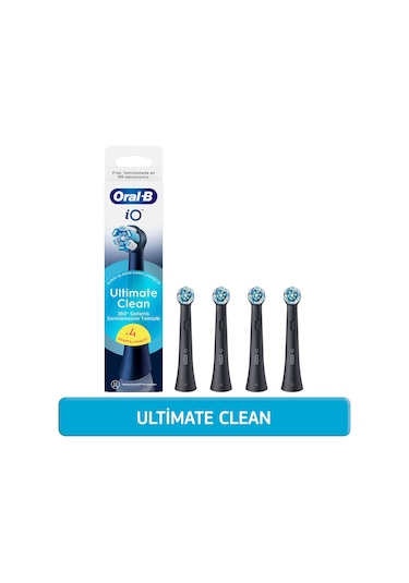 Oral-B İo Ultimate Clean Diş Fırçası Yedek Başlığı Siyah 4'lü