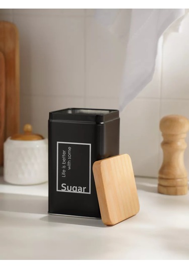 Skyphos 1 Litrelik "sugar" Serbest Düşen Ürünler Kabı, 9x15 Cm 147754479 Siyah