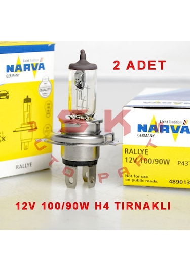 SKAUTO 12V H4 100 90W P43T Tırnaklı Ampul Narva 48901 2 Adet