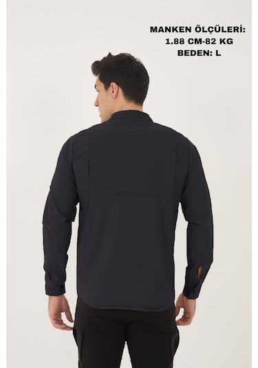 Camp Scoutland Camp376 Outdoor Tactical Rahat Ve Kullanışlı Su İticili Erkek Taktik Gömlek Antrasit Antrasit