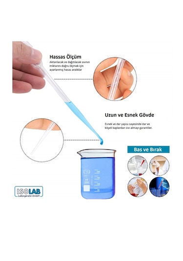 Pastör Pipet 1 Ml - 100 Adet - Plastik Damlalık Polietilen