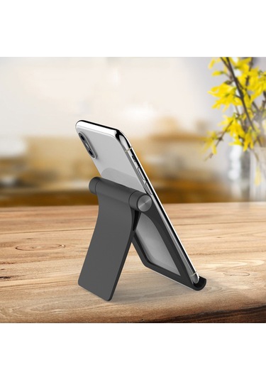 Geeksen 360 Derece Açı Ayarlanabilir Çift Fonksiyonlu Telefon Ve Tablet Tutucu, 3.5-11 İnç Uyumlu, Katlanabilir Siyah Abs Masaüstü Tutucu
