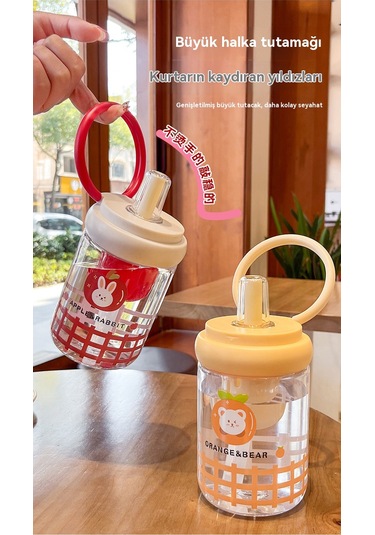 Karikatür Bulut Meyveli Plastik Bardak Mor