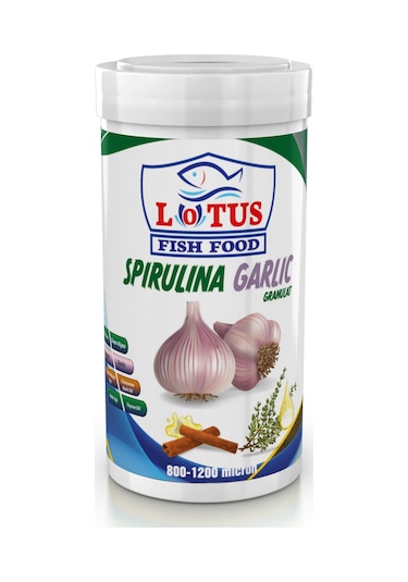 Spirulina Garlic Granulat 100 Ml Kutu Balık Yemi