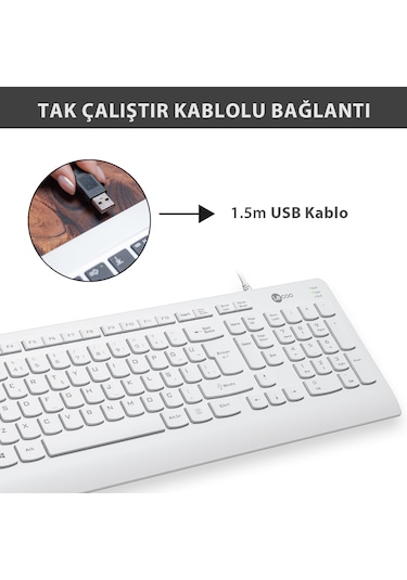 Lecoo KB103 USB Kablolu Türkçe Q Klavye