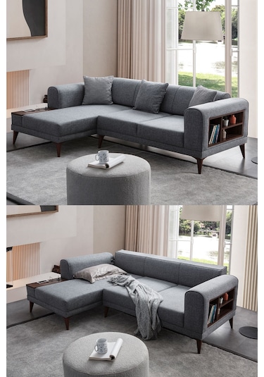 Drog Köşe Koltuk Takımı Gri Antrasit